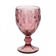 Бокал стеклянный для вина пурпурный Flora 300 мл. 32361