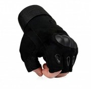 Тактические перчатки с усиленным протектором и открытыми пальцами Oakley р-р M Черный