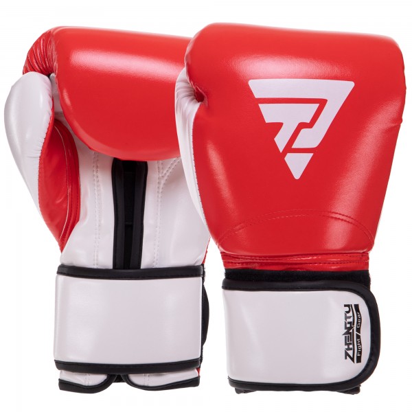 Боксерські рукавиці Zelart (BO-3781) 8 унцій Червоно-білий