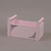 Ящик деревянный розовый Flora 1007