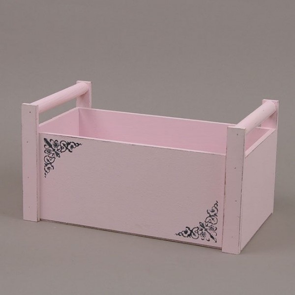 Ящик дерев'яний рожевий Flora 1002