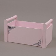 Ящик деревянный розовый Flora 1002