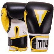 Перчатки боксерские Zelart (BO-3780) 8 унций Черный - оранжевый