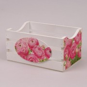 Ящик декоративный с декупажем Flora Розовые цветы 29544