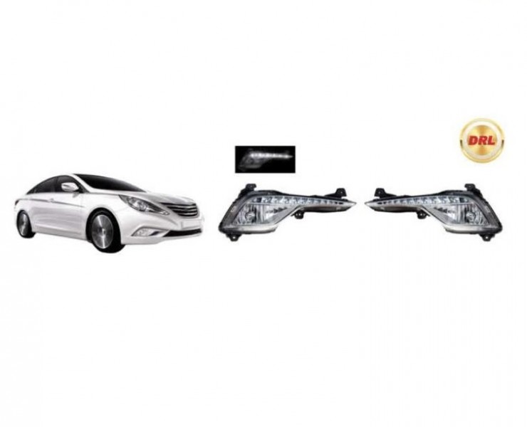 Фари додаткова модель Hyundai Sonata/2013-14/HY-603L/H8-12V35W+LED-4W/FOG+DRL