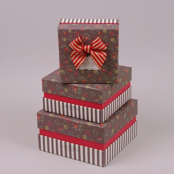 Комплект коробок для подарунків 3 шт. Flora 41032