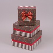 Комплект коробок для подарков 3 шт. Flora 41032