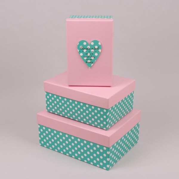 Комплект коробок для подарунків 3 шт. Flora 41096