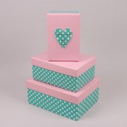 Комплект коробок для подарунків 3 шт. Flora 41096