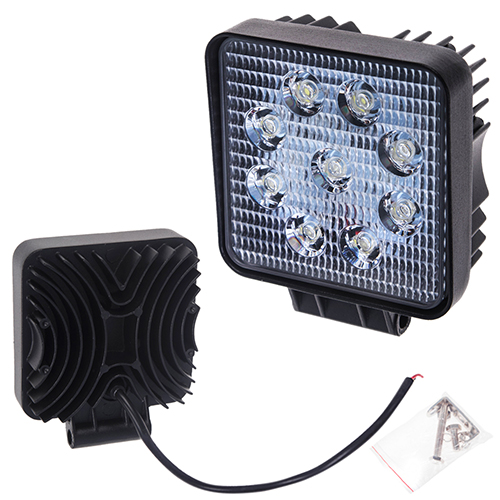 Фара рабочего света  LML-K0727 FLOOD (9led*3w) 105mm*105mm (K0727 F)