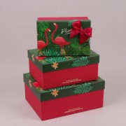 Комплект коробок для подарков 3 шт. Flora 41129