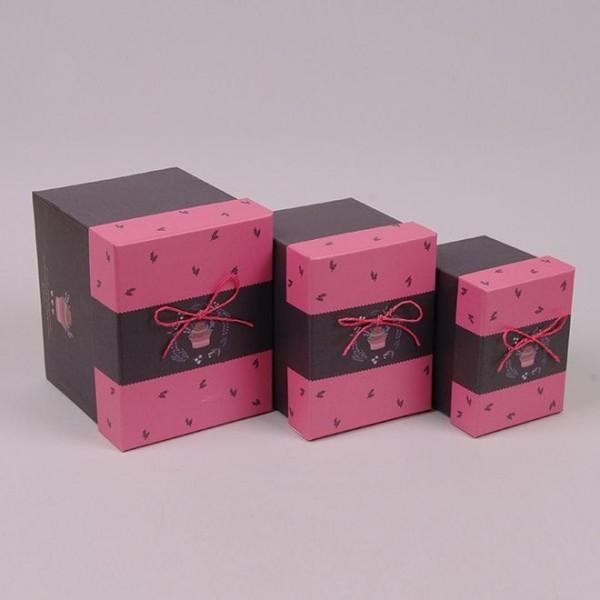 Комплект коробок для подарков 3 шт. Flora 40716