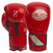 Перчатки боксерские Zelart (BO-1361) 10 унций Красный-серебряный