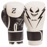 Перчатки боксерские Zelart (BO-1420) 10 унций Белый-чёрный