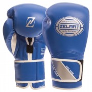 Боксерські рукавиці Zelart (BO-1361) 10 унцій Синій срібний