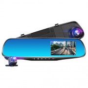 Автомобильный видеорегистратор-зеркало L708/L-9004, LCD 3.5'', 2 камеры, 1080P Full HD (L708/L-9004)