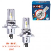 Лампи PULSO M4-H4-H/L/LED-chips CREE/9-32v/2x25w/4500Lm/6000K (M4-H4)