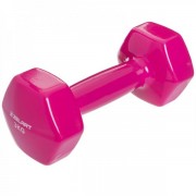 Гантель для фитнеса с виниловым покрытием Zelart TA-2777-3 1шт 3кг Розовая