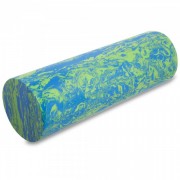 Роллер для йоги та пілатесу гладкий SP-Sроrt FI-1732 45см Блакитний-салатовий