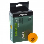 Набор мячей для настольного тенниса STIGA MASTER 1* 40+ SGA-1112230306 6шт желтый