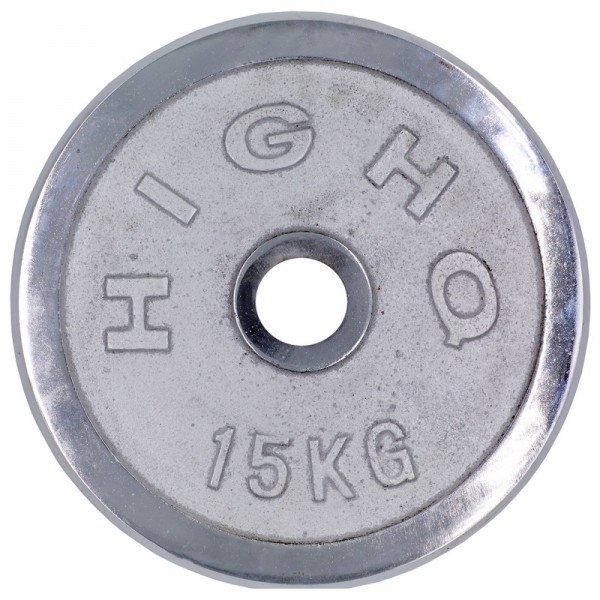 Блины (диски) хромированные Zelart HIGHQ SPORT TA-1457-15 52мм 15кг