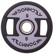 Блины (диски) полиуретановые Zelart TECHNOGYM TG-1837-5 51мм 5кг черный