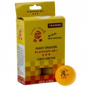 Набор мячей для настольного тенниса GIANT DRAGON PLATINUM 3* MT-6560 40+ 6 шт желтый