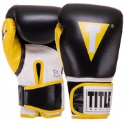 Перчатки боксерские TITLE BO-3780 8-14 унций Черный-оранжевый