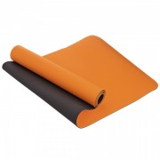 Коврик для фитнеса и йоги SP-Planeta FI-3046 183x61x0,6см Оранжевый-коричневый