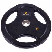 Млинці (диски) гумові Zelart TA-2673-25 51мм 25кг чорний