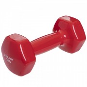 Гантель для фитнеса с виниловым покрытием Zelart TA-2777-3 1шт 3кг Красная