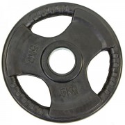 Блины (диски) обрезиненные Zelart Record TA-8122-5 52мм 5кг черный