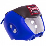 Шлем боксерский открытый кожаный TWINS (HGL8-2T) L Синий-черный