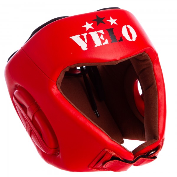 Шлем боксерский профессиональный кожаный AIBA VELO (3080) M Красный