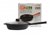 Сковорода чугунная с крышкой Brizoll Optima-Black 240 х 60 мм
