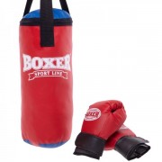Боксерський набір дитячий BOXER (1008-2026) Чорно-червоний