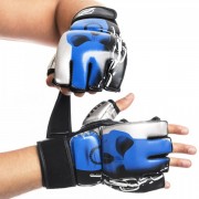 Перчатки для смешанных единоборств MMA Zelart (BO-1319) XL Черный-синий
