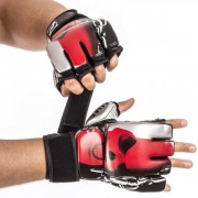 Рукавички для змішаних єдиноборств MMA Zelart (BO-1319) XL Чорно-червоний
