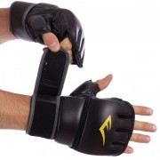 Перчатки для смешанных единоборств MMA EVERLAST HEAVY BAG (4301LXL) L черный-серый