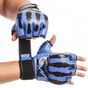 Перчатки для смешанных единоборств MMA Zelart (BO-1395) M Синий-чёрный