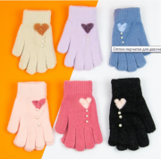 Оптом перчатки для девочек подростков на 9 – 10 – 11 лет размер 16- 17 Разные цвета