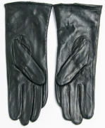  Женские кожаные перчатки на плюше S  (арт. 14F21-3) черный