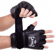 Перчатки для смешанных единоборств MMA кожаные TOP KING Extreme (TKGGE) L Черный