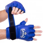Перчатки для смешанных единоборств MMA кожаные TOP KING Extreme (TKGGE) L Синий