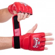 Перчатки для смешанных единоборств MMA кожаные TOP KING Super (TKGGS) L Красный
