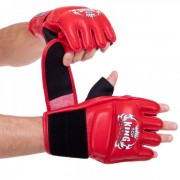 Перчатки для смешанных единоборств MMA кожаные TOP KING Ultimate (TKGGU) XL Красный