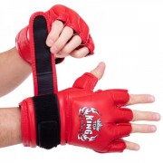 Перчатки для смешанных единоборств MMA кожаные TOP KING Extreme (TKGGE) S Красный