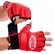 Перчатки для смешанных единоборств MMA кожвинил BOXER (5021) XL Красный