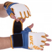 Перчатки для смешанных единоборств MMA кожаные UFC TrueThai (UTT-75399) XL Синий-белый