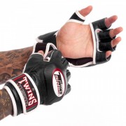 Рукавички для змішаних єдиноборств MMA шкіряні TWINS (GGL-6) XL Чорний